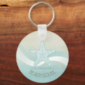 Porte-clés Beach House Nautical Starfish Aqua Blue ID623 (Recto)