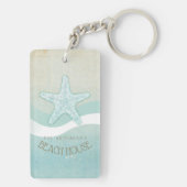 Porte-clés Beach House Nautical Starfish Aqua Blue ID623 (Dos)