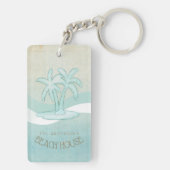 Porte-clés Beach House Palm Trees Aqua ID623 (Dos)