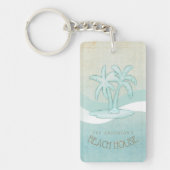 Porte-clés Beach House Palm Trees Aqua ID623 (Devant)