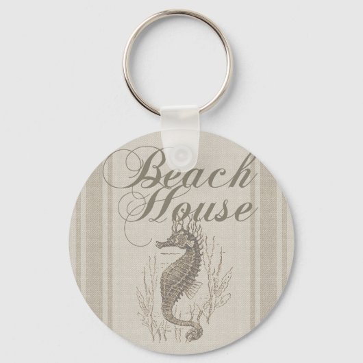 Porte-clés Beach House Seahorse Seashore (Recto)