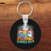 Porte-clés Beach Party Halloween Vibes Summerween Skeleton Gh (Recto)