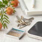 Porte-clés Beach Sea star Inspirational John 3:16 Bible Verse (Côté)