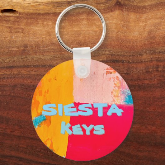 Porte-clés Beachy key chain says “Siesta keys” (Recto)