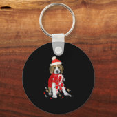 Porte-clés Beagle Chiot Noël Baby Bodysuit (Recto)