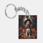 Porte-clés Beagle Citrouille Halloween effroi (Devant gauche)