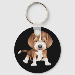 Porte-clés Beagle d'amour Chien noir Porte - clé