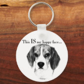 Porte-clés Beagle Joyeux Visage; Joyeux Beagle; Beagle grinch (Recto)