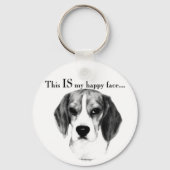 Porte-clés Beagle Joyeux Visage; Joyeux Beagle; Beagle grinch (Verso)
