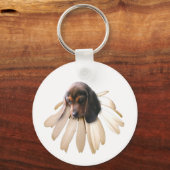 Porte-clés Beagle Keychain (White Flower) (Recto)