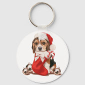 Porte-clés Beagle Noël Puppy (Recto)