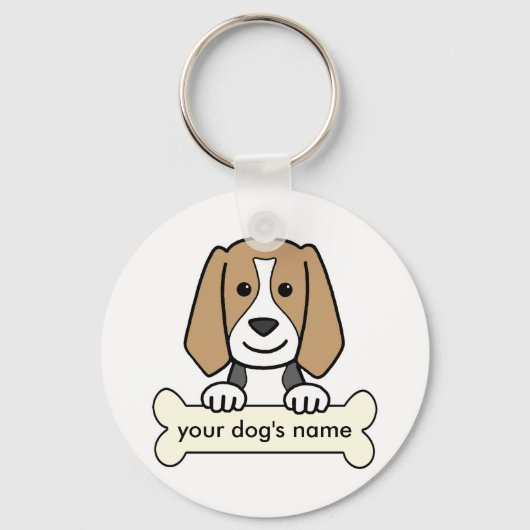 Porte-clés Beagle personnalisé (Recto)