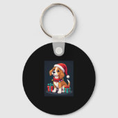 Porte-clés Beagle Xmas Éclairage Père Noël Beagle Chien Noël  (Recto)