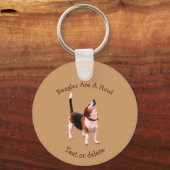 Porte-clés Beagles Are A Howl Cute Dog Personalized (Verso)