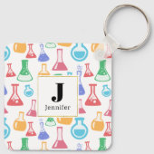 Porte-clés Beakers et flacons Fun Science Motif Monogramme (Dos)