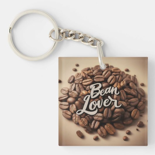 Porte-clés Bean Lover Fèves de café esthétique (Devant)