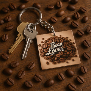 Porte-clés Bean Lover Fèves de café esthétique