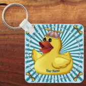 Porte-clés Béanie Casquette Canard en caoutchouc (Recto)