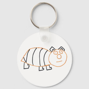Porte-clés Bear d'abeilles Bouton de base 5,7 cm Bouton Bouto