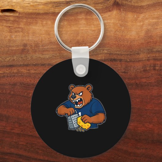Porte-clés Bear Grating Cheese Funny  (Recto)