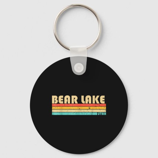 Porte-clés Bear Lake Utah Funny Pêche Camping été (Recto)