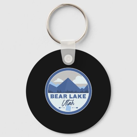 Porte-clés Bear Lake Utah Ut Mountains Badge Hiking Souvenir  (Recto)