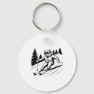 Porte-clés Bear Polaire De Glace Mignonne Ski Ski Vacances De