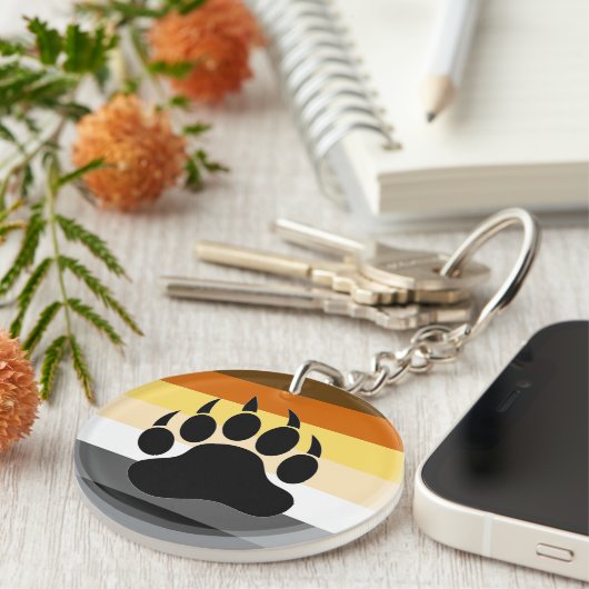Porte-clés Bear Pride couleurs rayures Bear Paw (Devant droit)