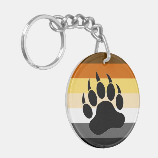 Porte-clés Bear Pride couleurs rayures Bear Paw (Devant gauche)