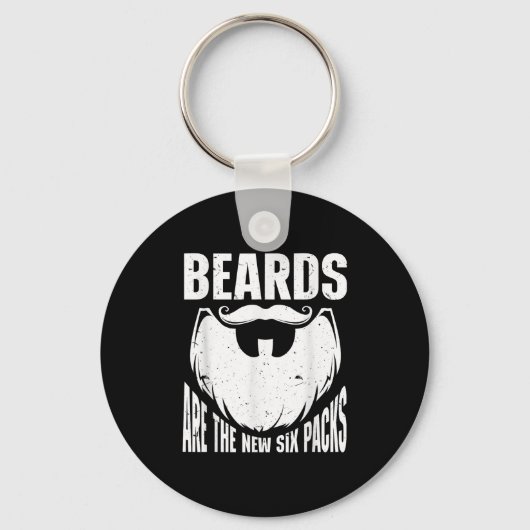 Porte-clés Beard Quote Beards Are The New Six Pack (Recto)