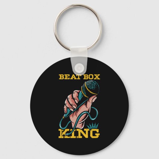 Porte-clés Beatbox King Microphone Rap Hiphop Beatboxer Cadea (Recto)