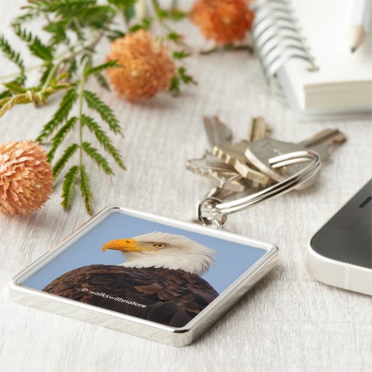 Porte-clés Beau Aigle Majestic dans l'arbre (Côté)