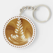 Porte-clés Beau Arbre à feuilles florales en latte (Dos)