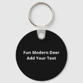 Porte-clés Beau Cerf Drôle Oh Cerf Design Moderne (Verso)
