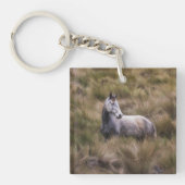 Porte-clés Beau Cheval gris coloré (Devant)