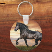 Porte-clés Beau Cheval Noir (Recto)