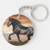 Porte-clés Beau Cheval Noir (Dos)