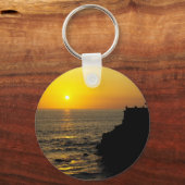 Porte-clés beau coucher de soleil sur Bali île (Recto)