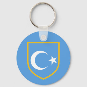 Porte-clés Beau drapeau est de Turkestan le Xinjiang