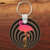 Porte-clés Beau flamant en cercles (Recto)