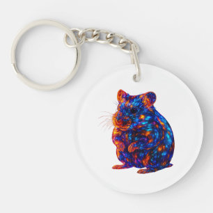 Porte-clés Beau Hamster brillant Art