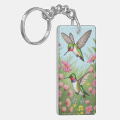 Porte-clés Beau Humminbirds volants (Devant gauche)