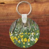 Porte-clés Beau jardin de jonquilles de printemps (Recto)