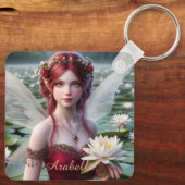 Porte-clés Beau juillet Fée dans les nymphes d'eau (Verso)