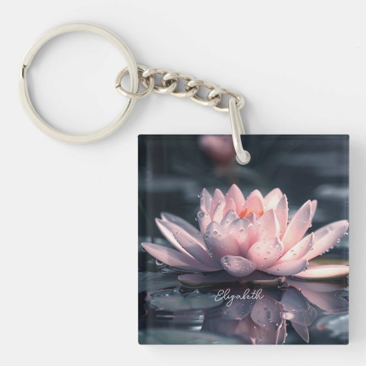 Porte-clés Beau lac de lotus (Devant)