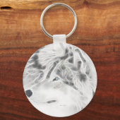 Porte-clés Beau loup d'argent (Recto)