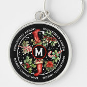 PORTE-CLÉS BEAU MERRY NOËL, STOCKAGE, POINSETTIE, (Devant)