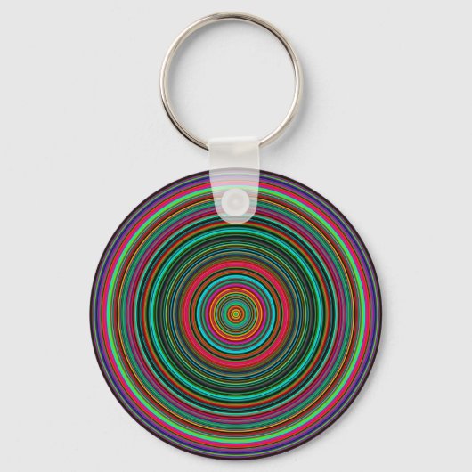 Porte-clés Beau Motif circulaire coloré (Recto)