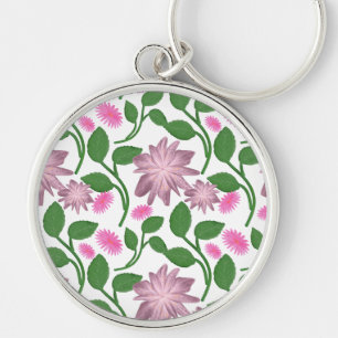 Porte-clés Beau motif floral coloré