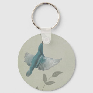 Porte-clés Beau Oiseau Bleu